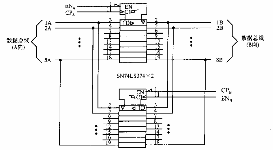 Latch bidirectional transfer bus