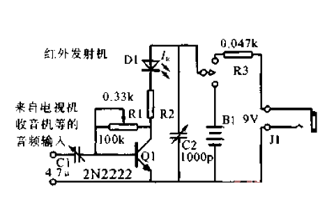 Infrared transmitter and receiver circuit diagram