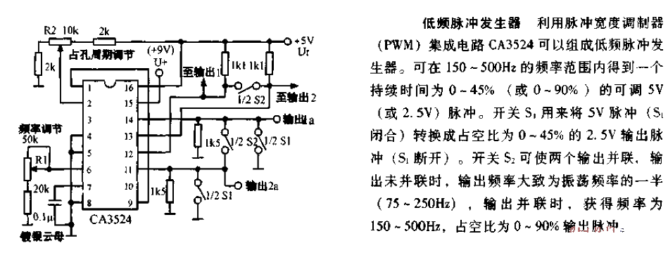 Low frequency pulse generator circuit diagram