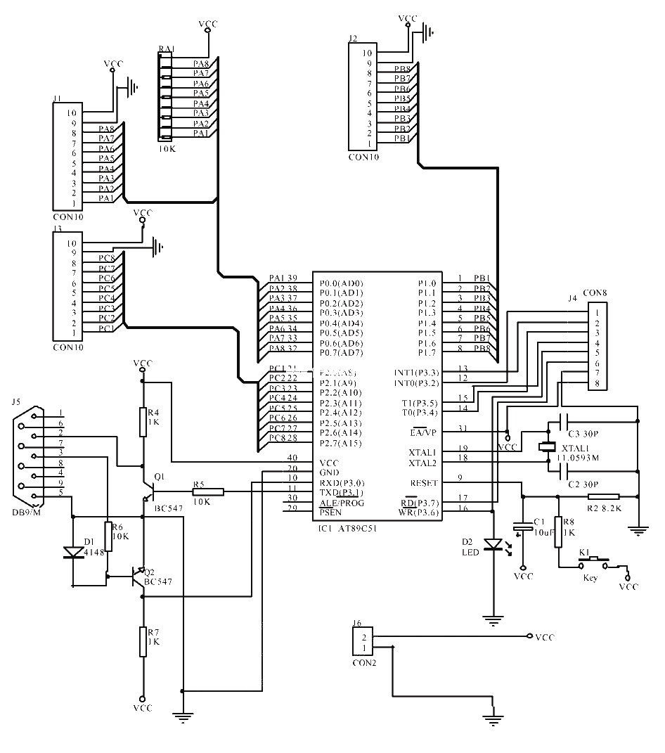 RS232C serial communication interface circuit