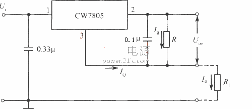 <strong>CW</strong>Constant current source <strong>Circuit diagram</strong> composed of 7805