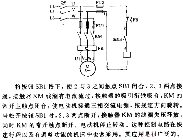 Electromechanical control motor inching control circuit