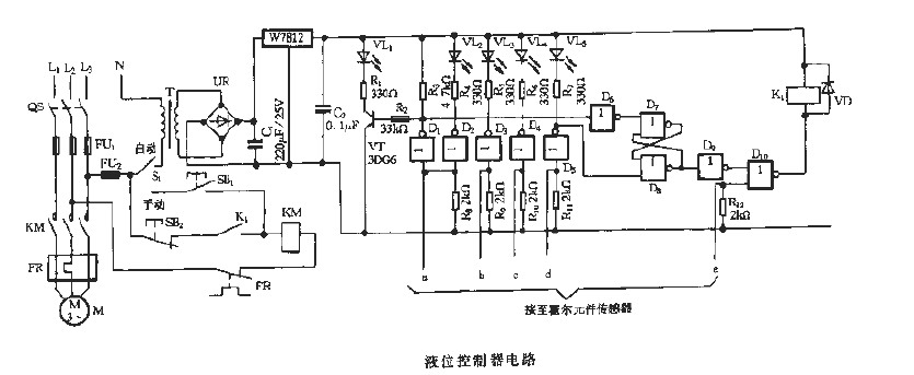 Liquid level controller circuit