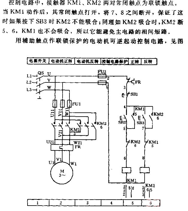 <strong><strong>Electromechanical control</strong></strong> Use auxiliary <strong><strong>contacts</strong></strong> for interlock protection<strong><strong>Motor</strong> </strong>Reversible starting<strong>control</strong> circuit.gif