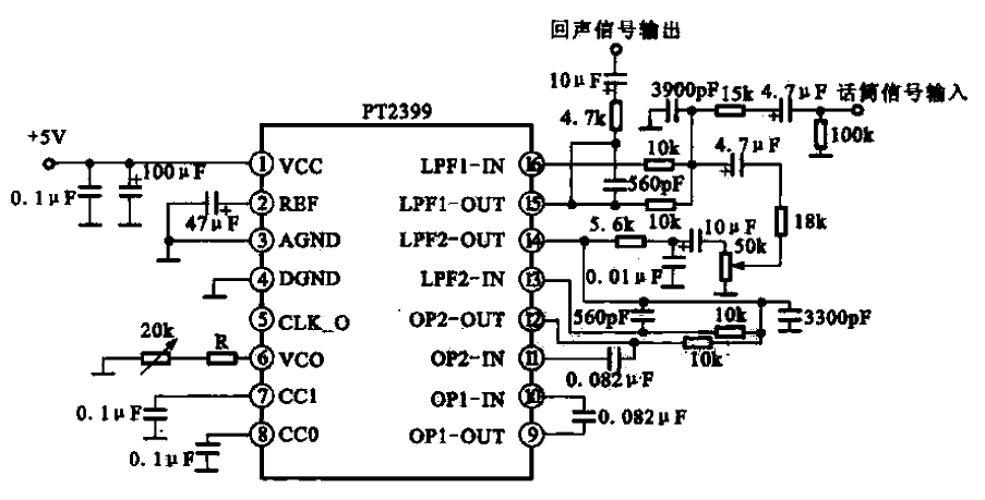 6. Echo<strong>Signal Processing Circuit</strong>PT2399.gif