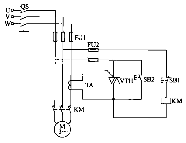 Three-phase power supply phase failure protection circuit