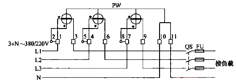 13.<strong>Three-phase four-wire</strong>Active<strong>Energy meter</strong>Direct-type<strong><strong>Wiring</strong> Diagram</strong>.gif