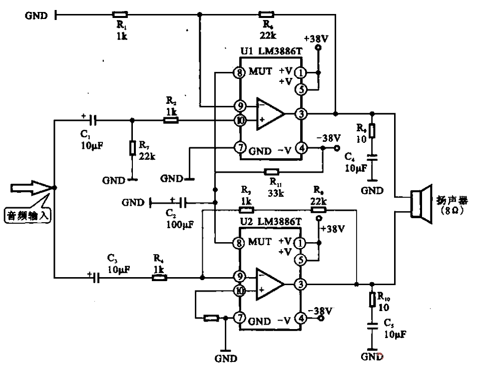 21.BTL<strong>Power amplifier circuit</strong>.gif