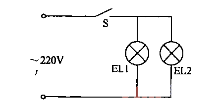 3. Two lamps and one<strong>switch</strong><strong>incandescent lamp</strong><strong>parallel connection</strong><strong>lighting circuit</strong>.gif