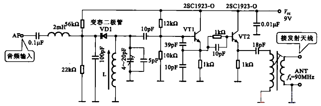 34. FM<strong>modulation signal</strong> modulation and<strong>transmission circuit</strong>.gif