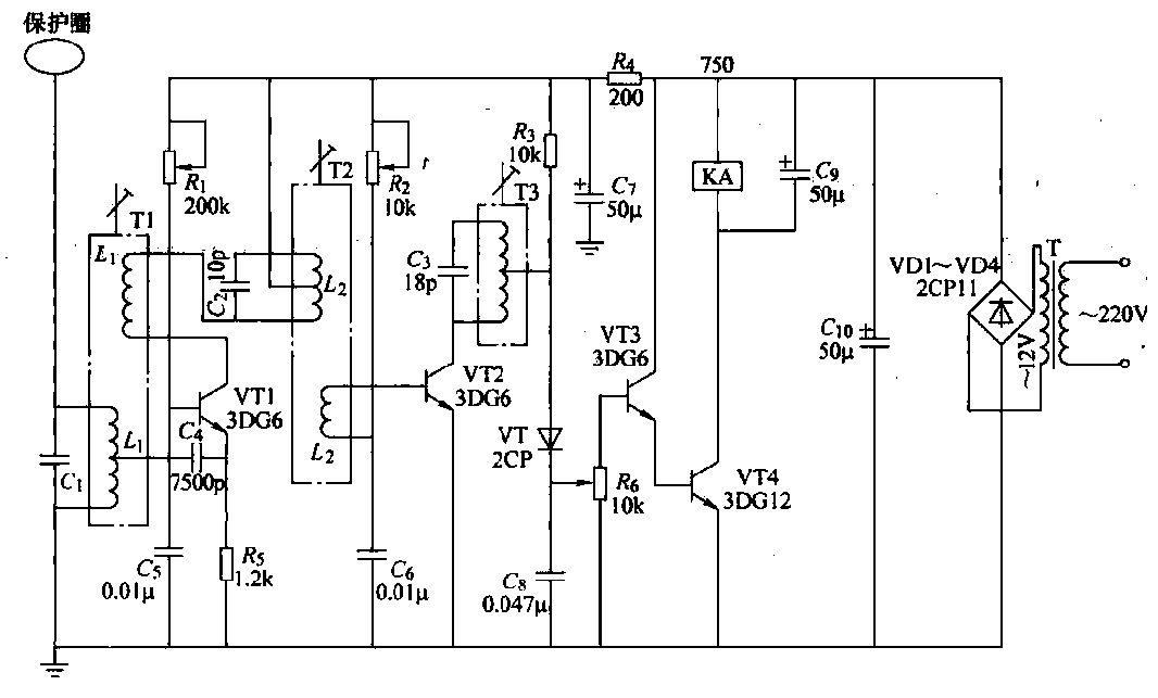 High voltage automatic protection circuit