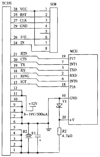 Circuit design using TC35I wireless data transmission and GSM communication module