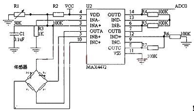 Blood pressure sensing circuit diagram of BP01 pressure sensor