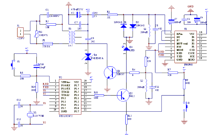 Production of power carrier communication switch circuit based on 51 microcontroller