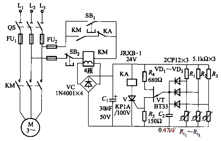 9.<strong>PTC</strong><strong>Three-phase asynchronous motor</strong><strong>Protection circuit</strong>Part 8.gif