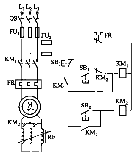 Frequency sensitive rheostat manual single phase starting circuit