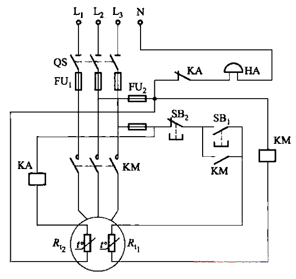 2.<strong>PTC</strong><strong>Three-phase asynchronous motor</strong><strong>Protection circuit</strong>One.gif