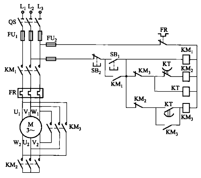 39.QX3 series magnetic<strong>starter</strong><strong>automatic control</strong>Y-Δ step-down<strong>starting circuit</strong>.gif