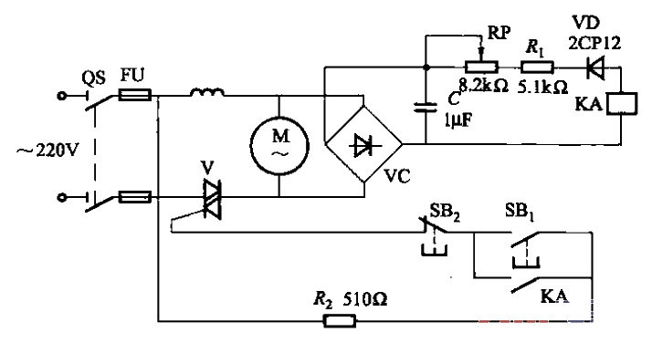 68. One of the single-phase<strong>asynchronous<strong>motor</strong></strong>overcurrent<strong>protection circuit</strong>.gif