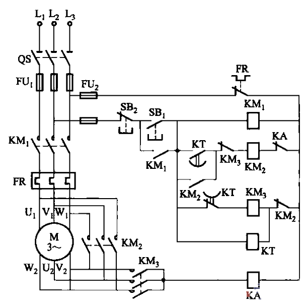 One of the Y-△ simple buck voltage circuits with anti-arc flashover short circuit protection function