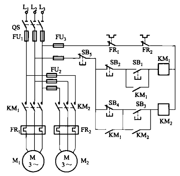 84.<strong>Control<strong>circuit</strong></strong> that can stop the auxiliary machine only after the main machine stops.gif