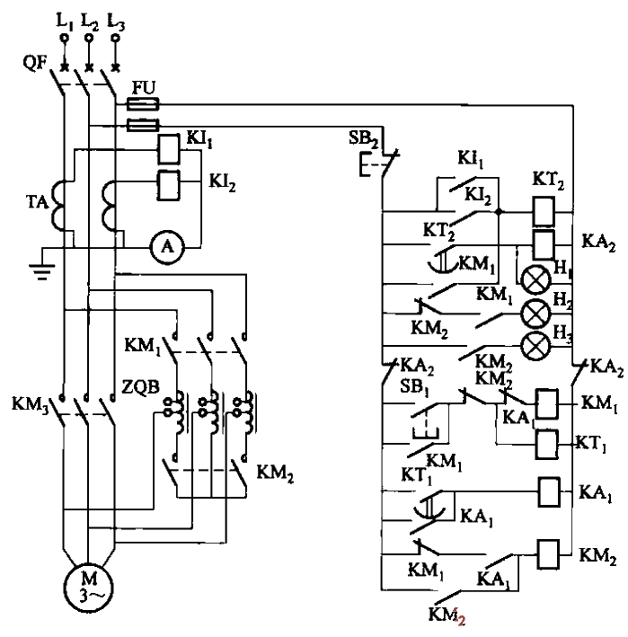 55.LZQ1-70-13 type auto-coupling step-down<strong>starter</strong><strong>starting circuit</strong>.gif