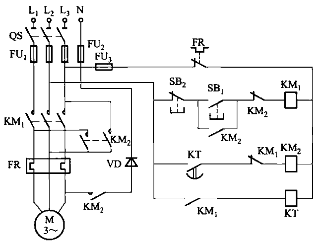 One-way operation energy consumption braking circuit 8