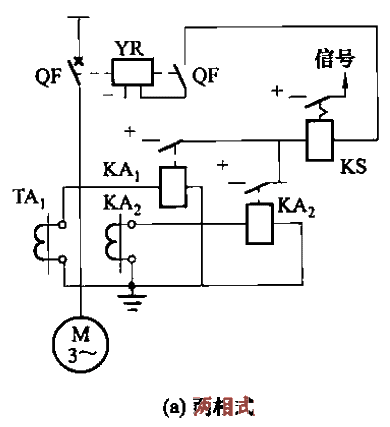 52. Using inductive over<strong>current relay</strong> to form a current quick-break and over-current<strong>protection circuit</strong>a.gif