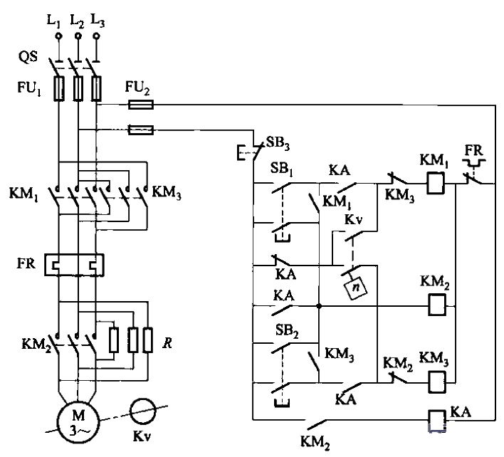 Forward and reverse operation reverse braking circuit 2