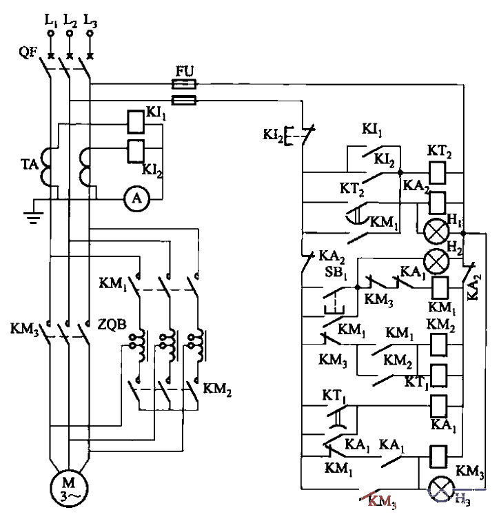 54.LZQ1-10-55 type auto-coupling step-down<strong>starter</strong><strong>starting circuit</strong>.gif