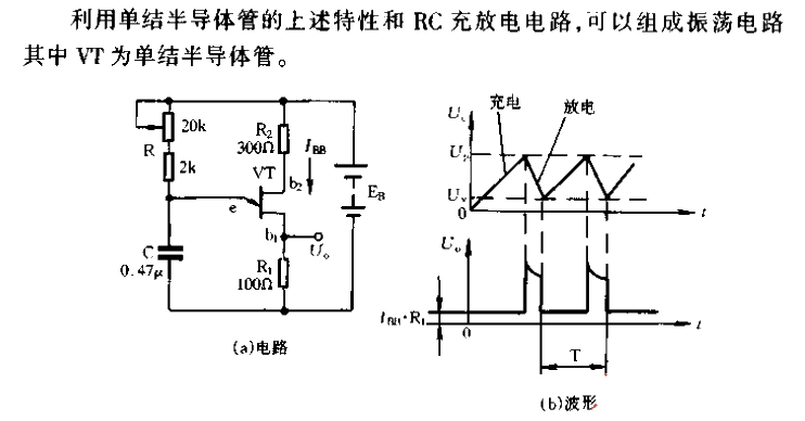 Single junction semiconductor tube trigger circuit-b