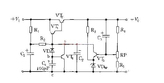 Switching power supply starting circuit diagram using triode