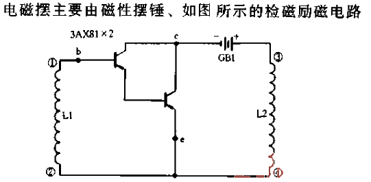 Magnetic detection excitation circuit