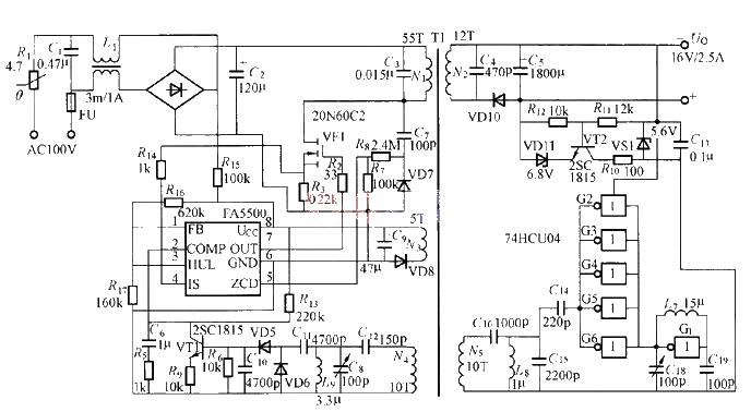 <strong><strong>Switching power supply circuit diagram composed of FA500</strong></strong>.jpg