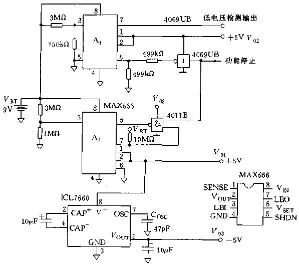 Microprocessor power supply circuit diagram using linear voltage regulator