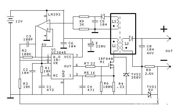 Switching power supply constant current source circuit diagram