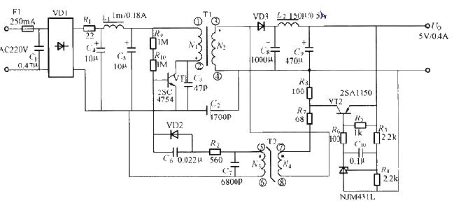 Small power switching power supply circuit diagram