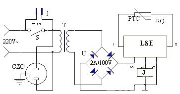 Electric kettle automatic power off circuit