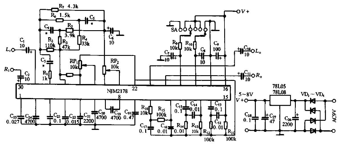 48.NJM2178<strong>Application circuit</strong>.gif