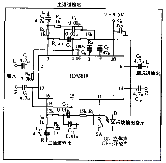 75. Surround sound<strong>circuit</strong> composed of TDA3810.gif