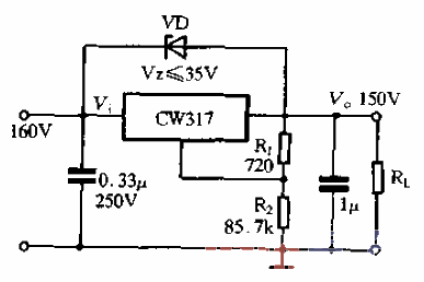 23.<strong>Regulated power supply</strong> with high<strong>output voltage</strong>.gif