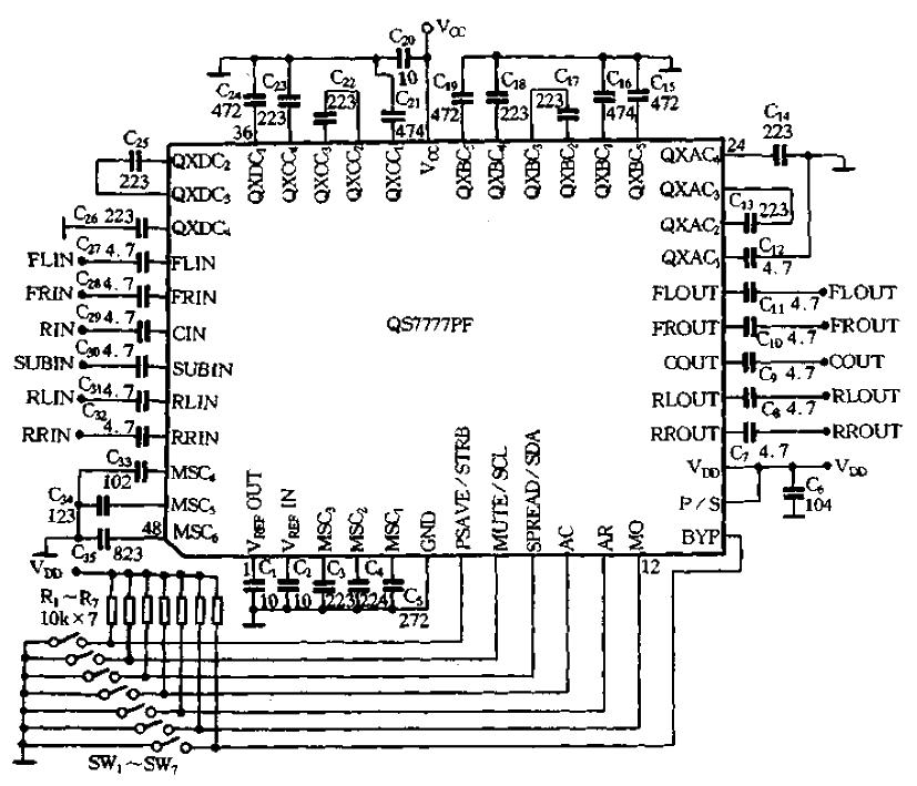 QS7777 application circuit