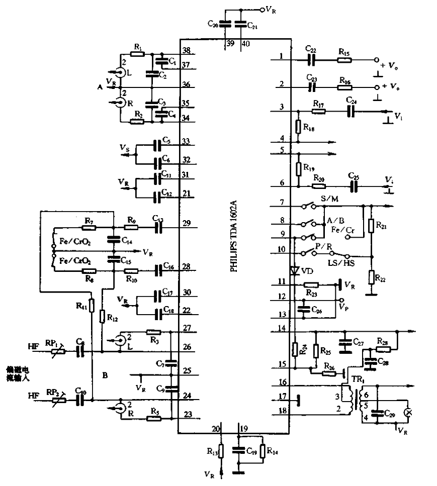 21.TDA1602A<strong>Application circuit</strong>.gif