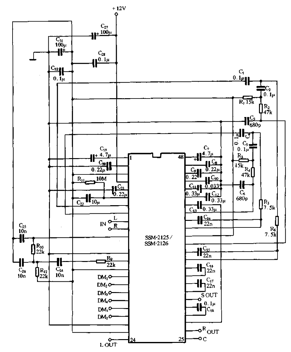 SSM-2125 single power supply application