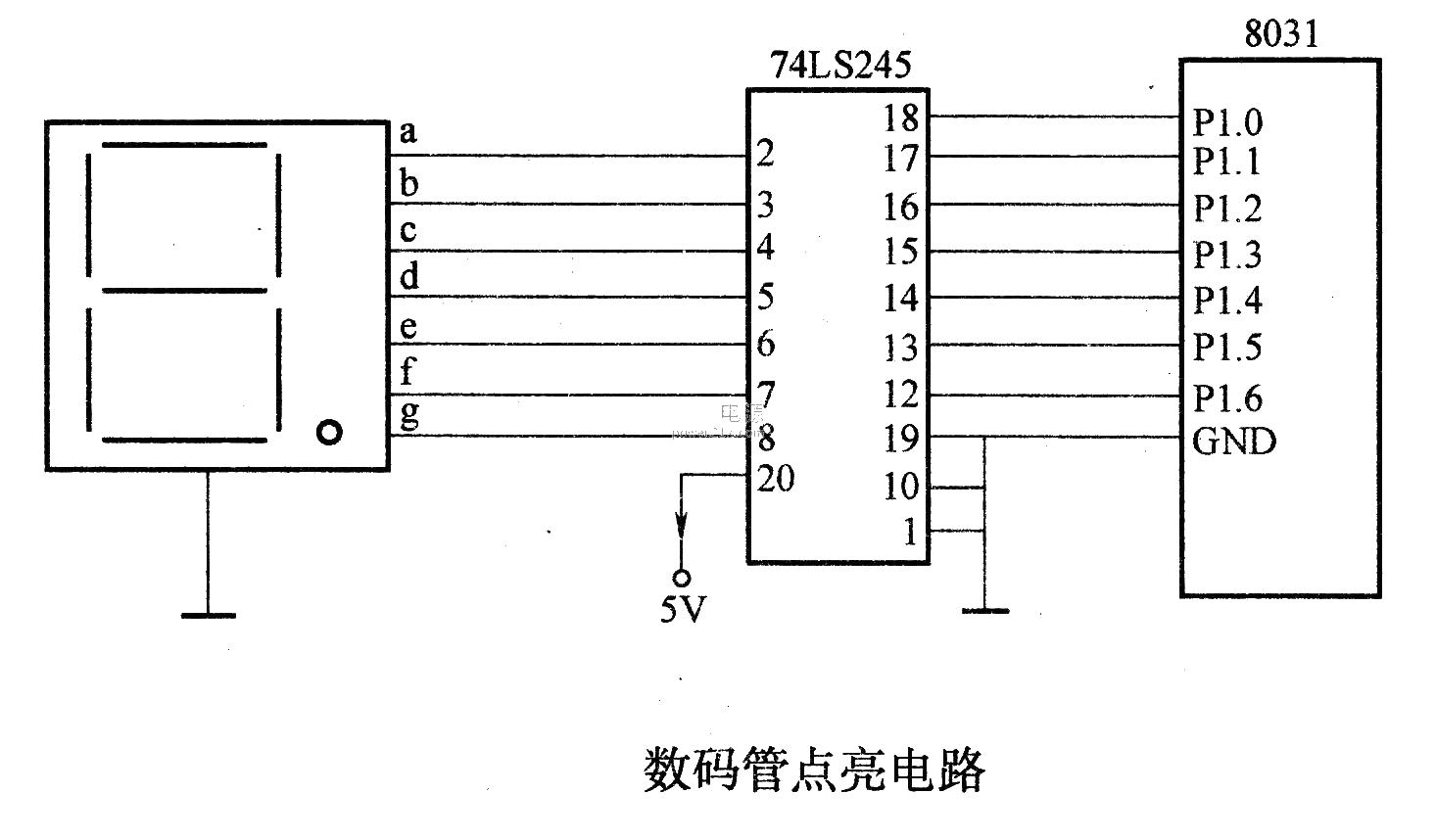 Digital tube lighting circuit