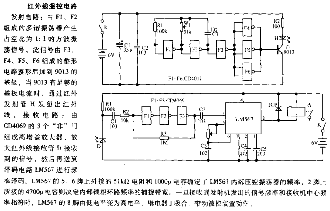 Infrared remote control circuit