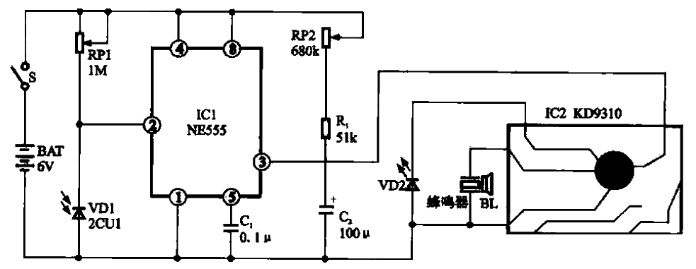 Photoelectric control electronic birthday cake circuit