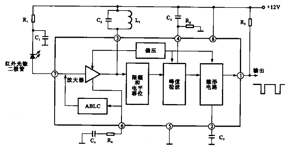 9.<strong>Infrared remote control</strong><strong>Chip</strong>uPC1373 internal structure block diagram.gif