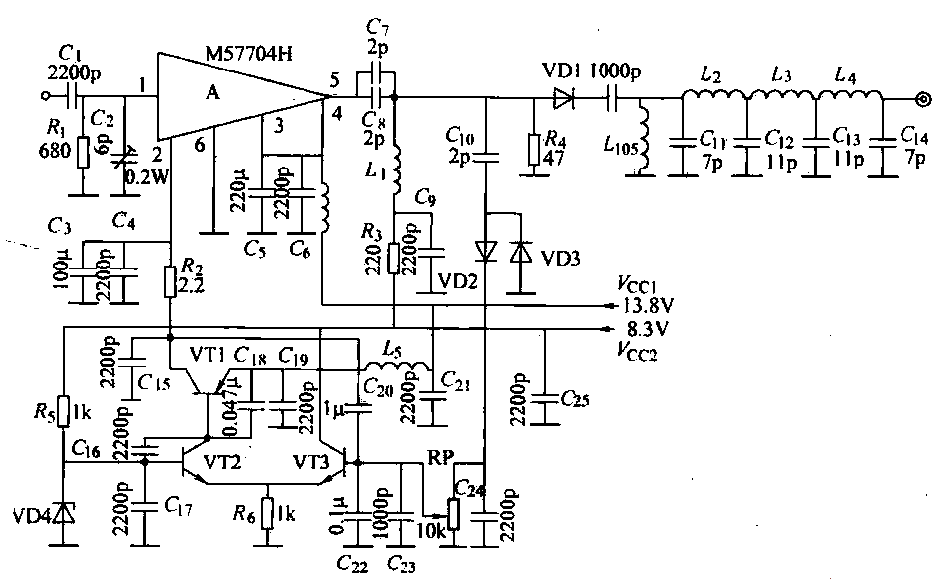 26.TW-42<strong>Ultra Short Wave</strong>Radio Transmitter High Frequency<strong>Amplifier</strong><strong>Part of the Circuit</strong>.gif