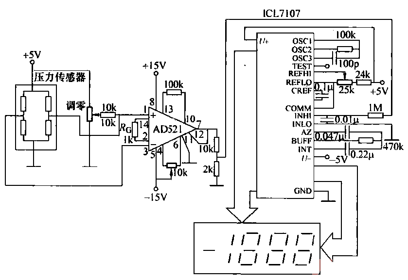 Pressure sensor measurement circuit